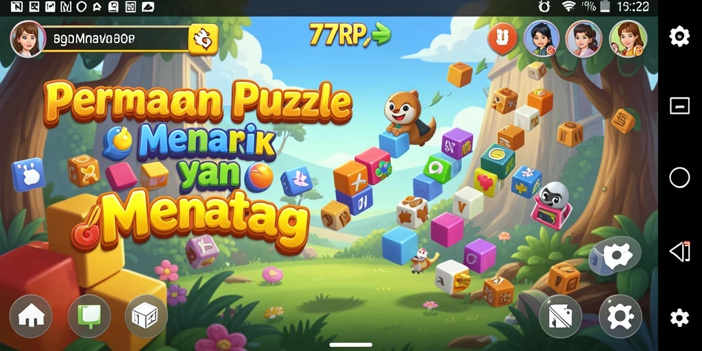 Gameplay puzzle di 77RP yang menantang dan seru.