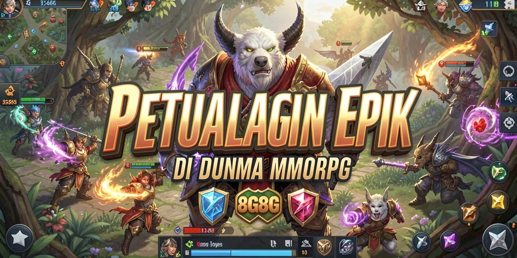 Tampilan gameplay seru di dalam dunia 8G8G MMORPG.
