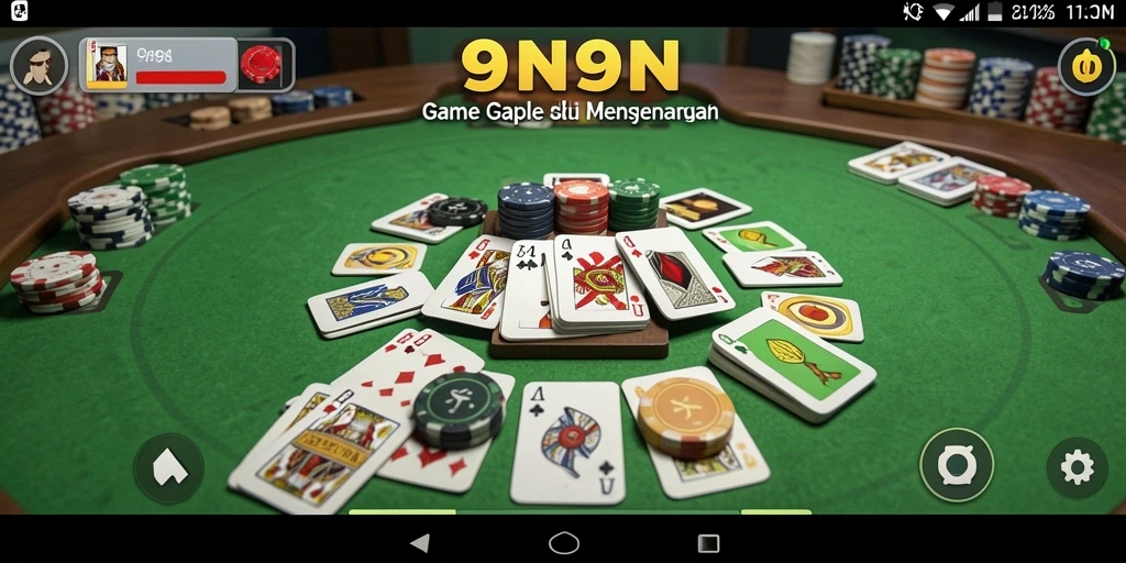 Tampilan gameplay Gaple di <strong>9N9N</strong> yang menarik dan seru.