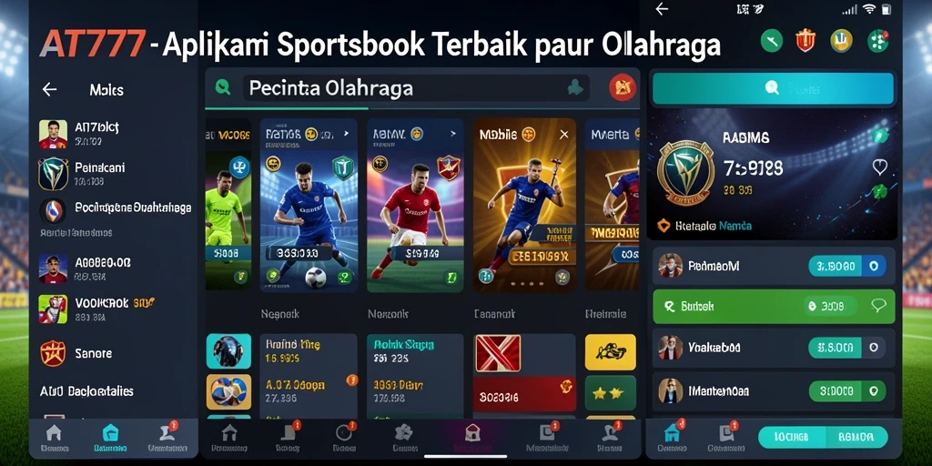 Tampilan menarik dari aplikasi Sportsbook AT777 dengan berbagai pilihan taruhan.