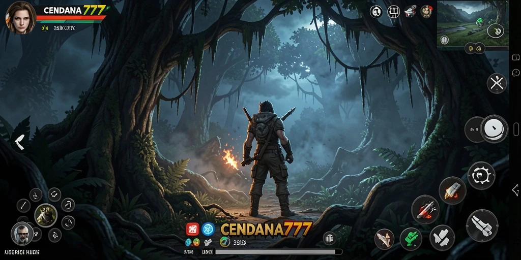 Gameplay CENDANA777 yang menegangkan di tengah hutan gelap.