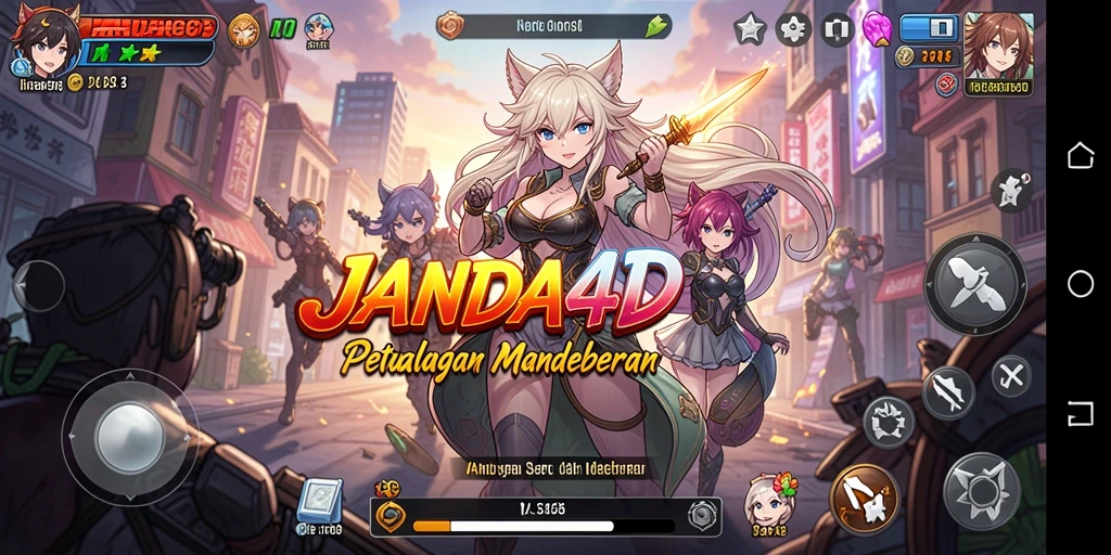 Tampilan menarik selama gameplay JANDA4D yang memukau.
