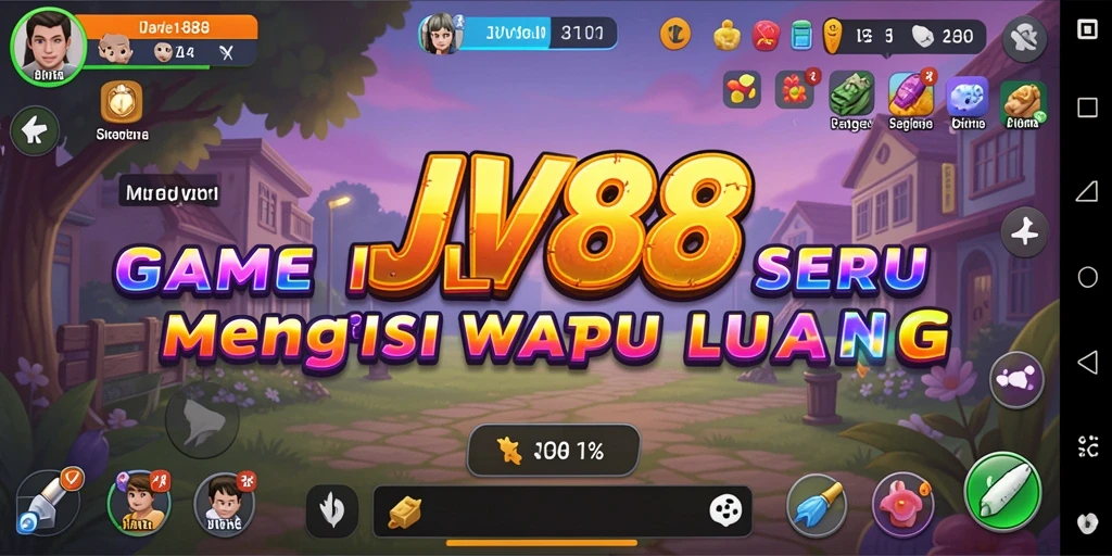 Tangkapan layar gameplay JV88 menampilkan karakter dalam mode Idle yang menyenangkan.