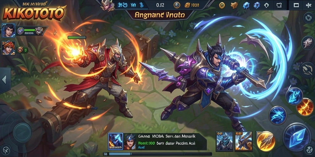 Tampilan gameplay seru KIKOTOTO dengan aksi karakter yang mengesankan.