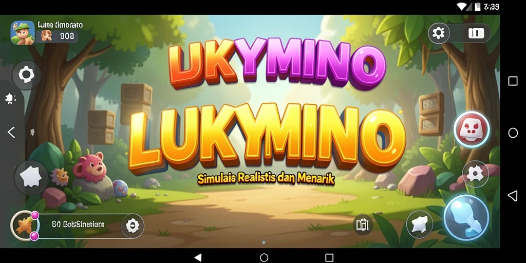 Tampilan menarik dari gameplay LUKYMINO yang penuh warna.