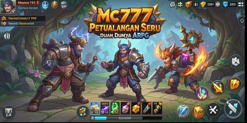 Screenshot gameplay ARPG yang menampilkan pertempuran epik dan grafis menarik.