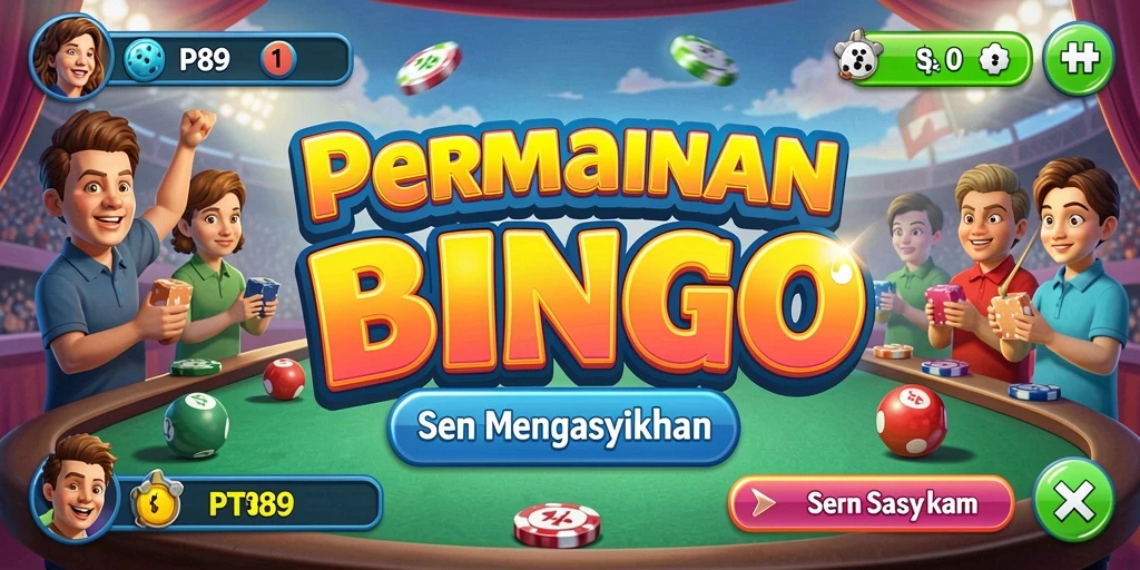 Tampilan permainan Bingo yang seru dan interaktif di PT89.