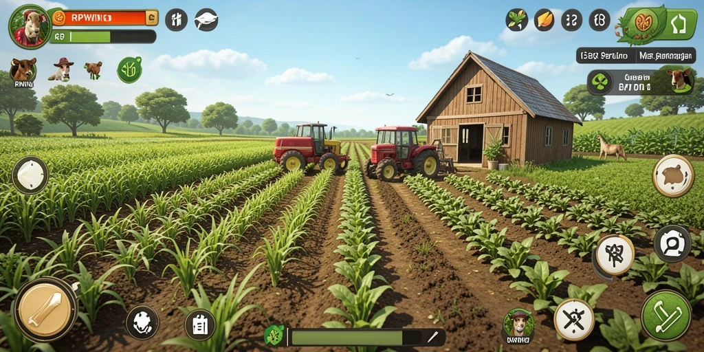 Tampilan gameplay RPWIN1 yang menarik dan penuh warna.