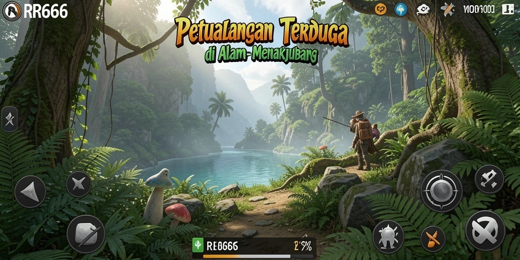 Tampilan gameplay menakjubkan di dunia petualangan RR666.