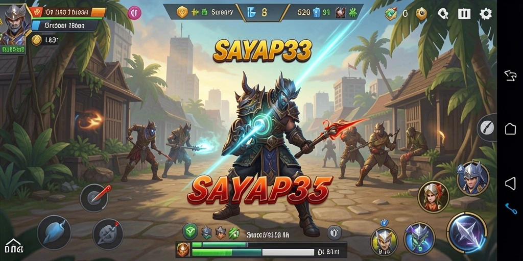 Tampilan gameplay strategis yang menegangkan dan penuh aksi.
