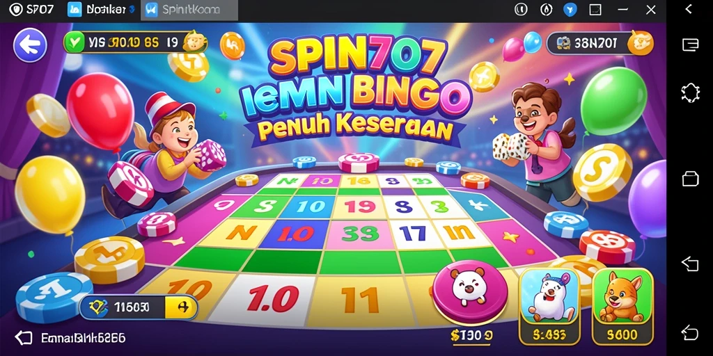 Tampilan menarik dari gameplay permainan Bingo di SPIN707.