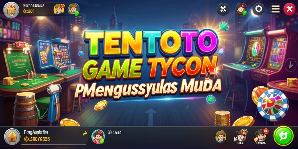 Screenshot gameplay TENTOTO menunjukkan keseruan mengelola bisnis Tycoon.