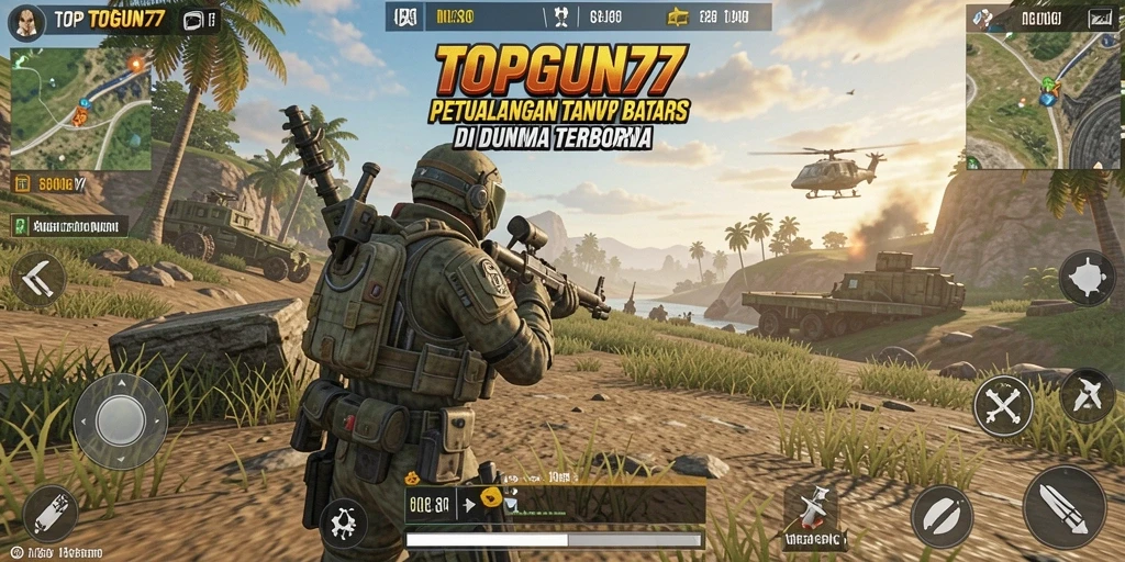 Gameplay TOPGUN77 menampilkan dunia terbuka yang luas dan menakjubkan.