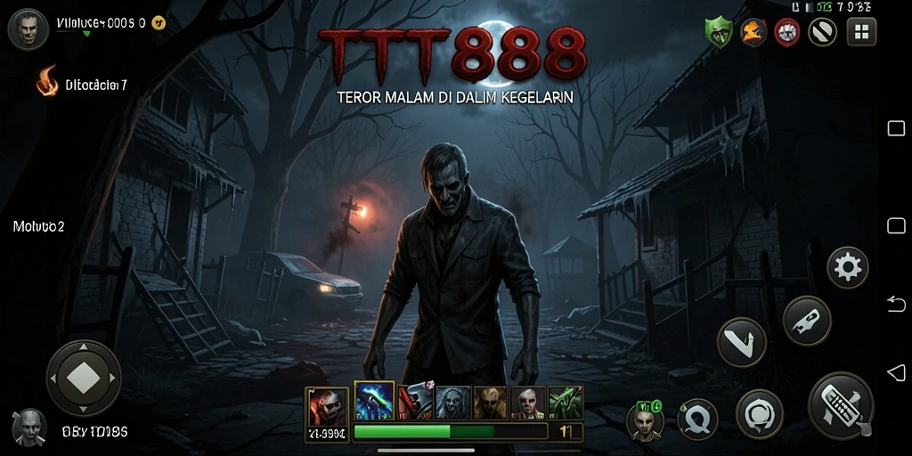 Tangkapan layar memperlihatkan gameplay menyeramkan dalam TTT888.