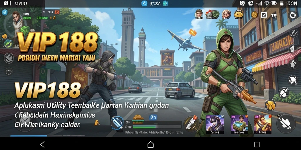 Tampilan utama <strong>VIP188</strong> dengan berbagai fitur Utility yang menarik.