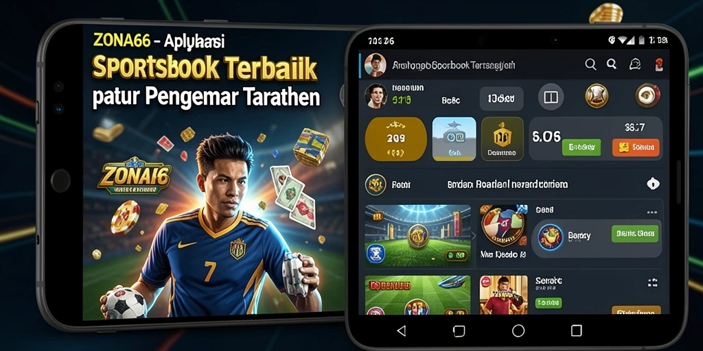 Tampilan menarik dari aplikasi ZONA66 dengan berbagai opsi taruhan.