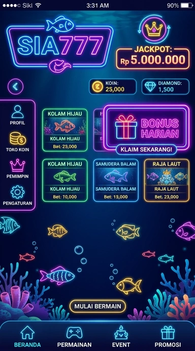 Screenshot antarmuka utama sia777 yang menampilkan berbagai aplikasi.